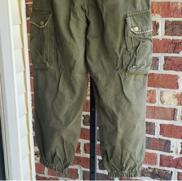 Carma Green Distressed Cargo Jeans Size 25 - Picture 7 of 13